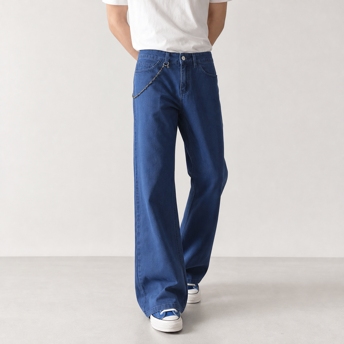 Gregor Chain Detail Jeans - Blue