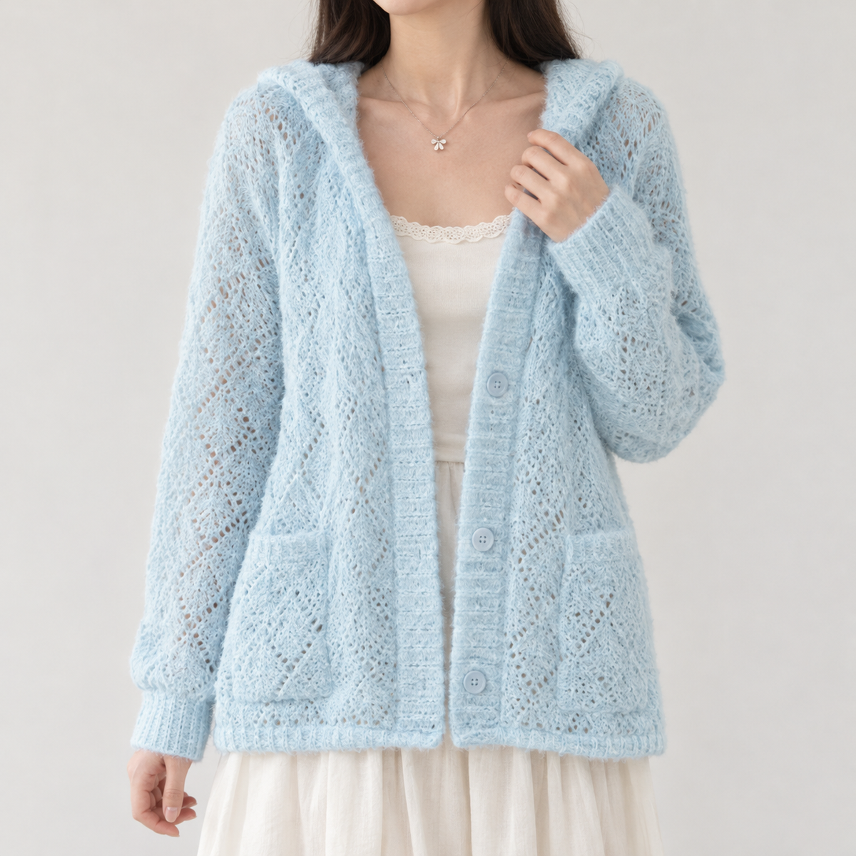 Dagrun Hooded Cardigan - Red
