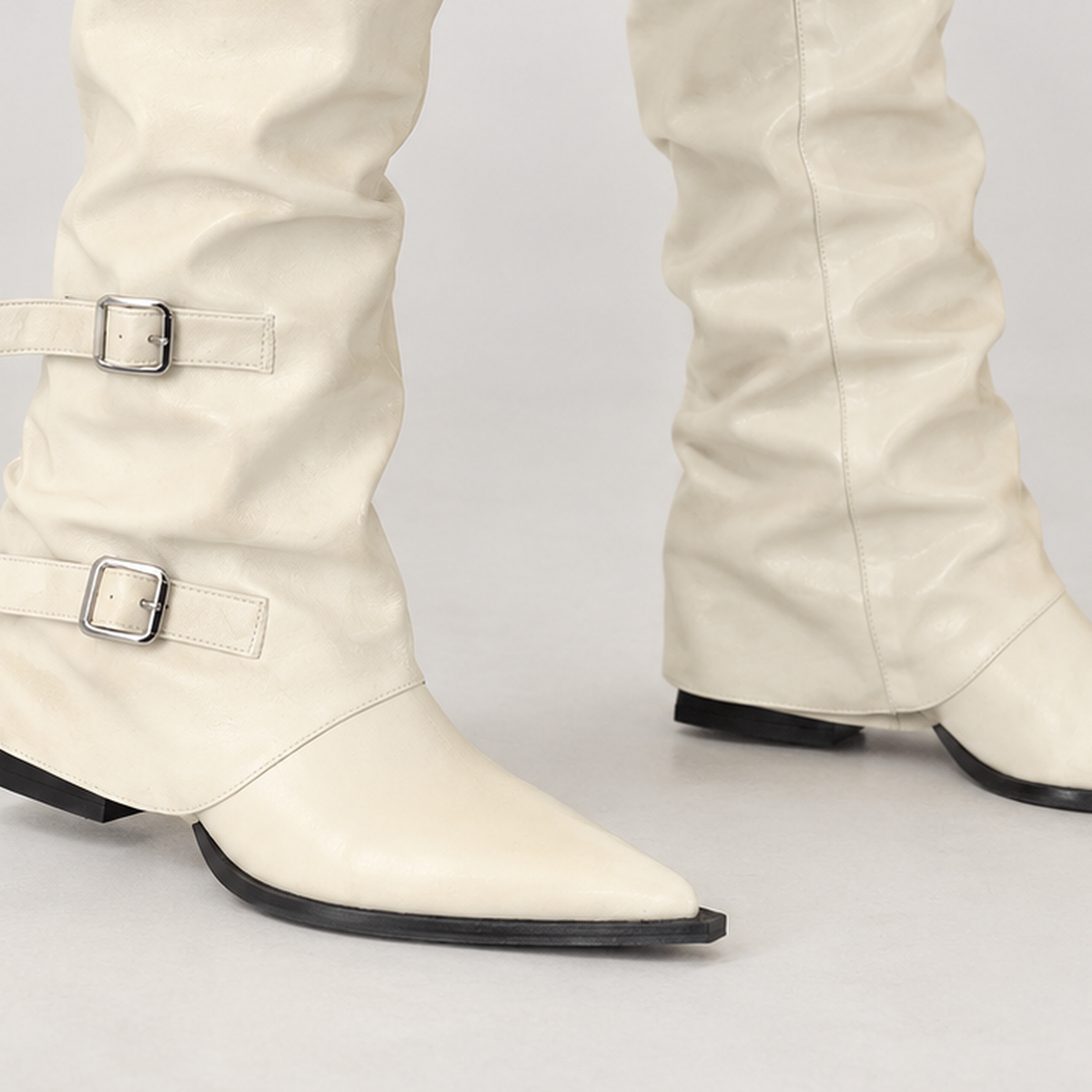 Carolina Buckle Boots - Lead Product Detail