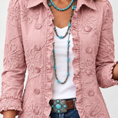 Hermine Floral Ruffle Jacket - Lead Product Detail