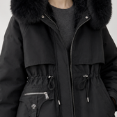 Anja Fur Trim Jacket - Lead Product Detail