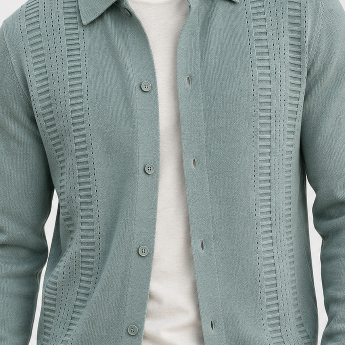 Herwig Textured Cardigan - Lead Product Detail