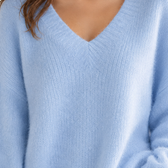 Marisa Cashmere V Neck Sweater - Lead Product Detail