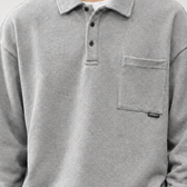 Konrad Pocket Polo Sweatshirt - Lead Product Detail