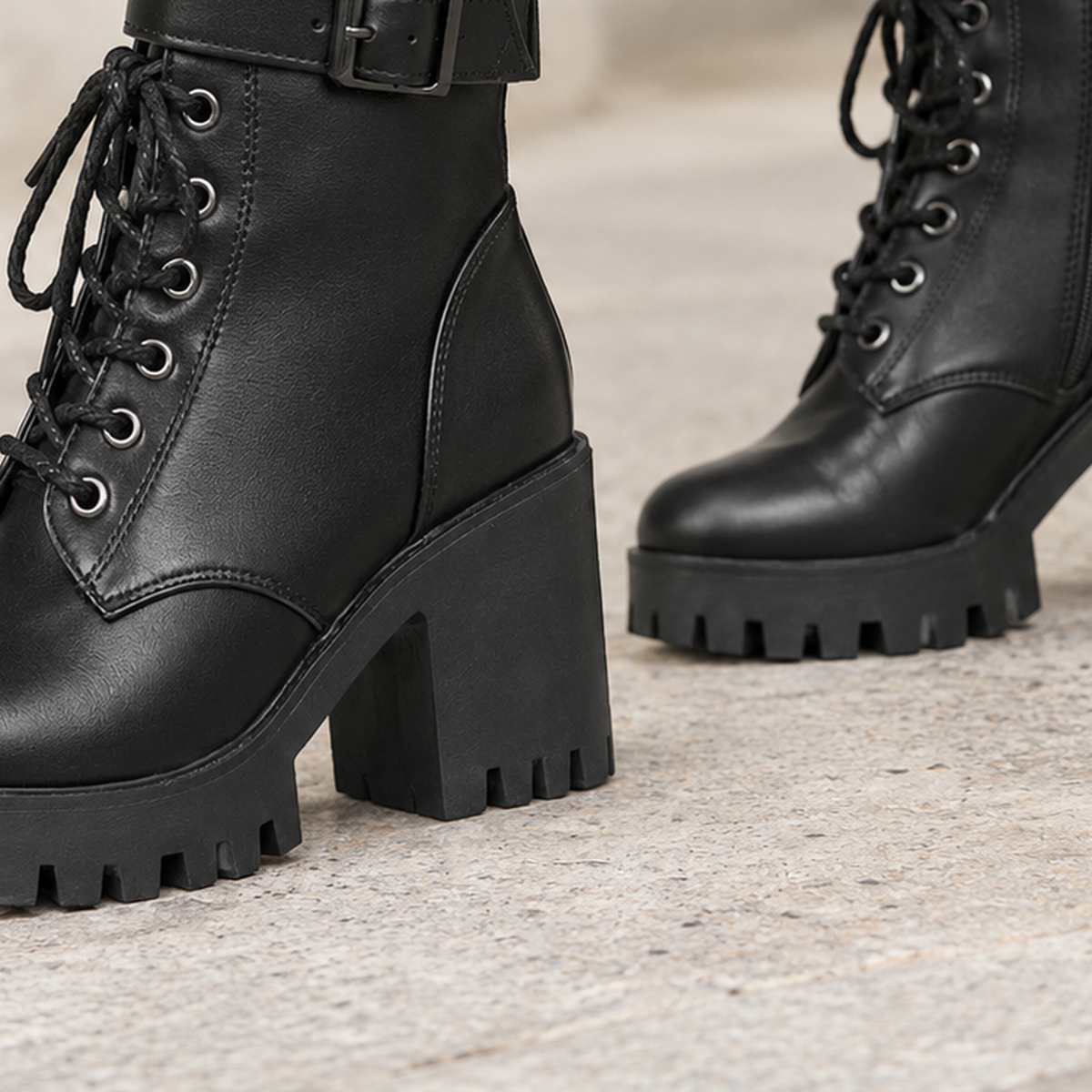 Bracciano Platform Ankle Boots - Lead Product Detail