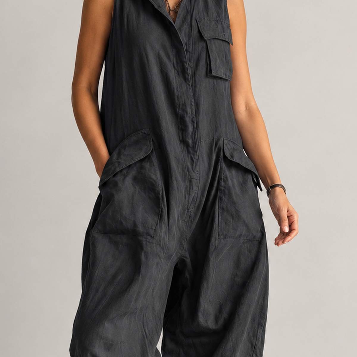 Pernille Wide Leg Jumpsuit - Lead Product Detail