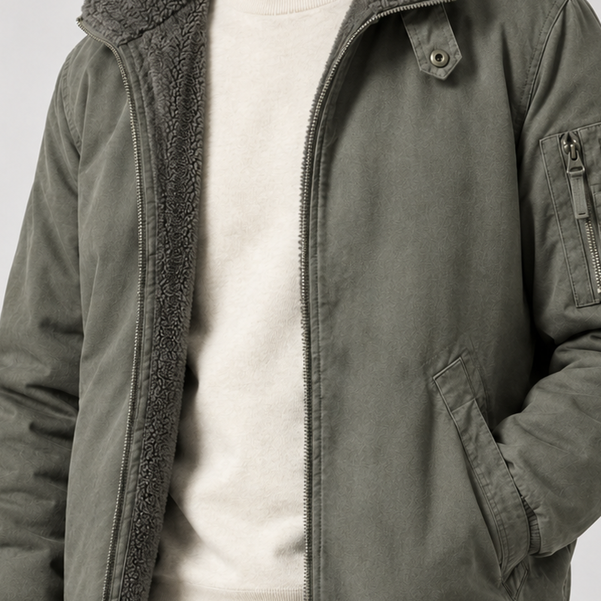 Alfons Stand Collar Jacket - Lead Product Detail