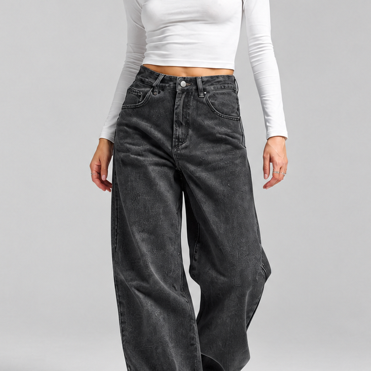 Bianka Wide Leg Jeans - Lead Product Detail