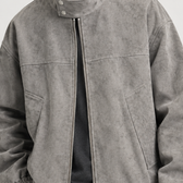 Amedeo Stand Collar Jacket - Lead Product Detail