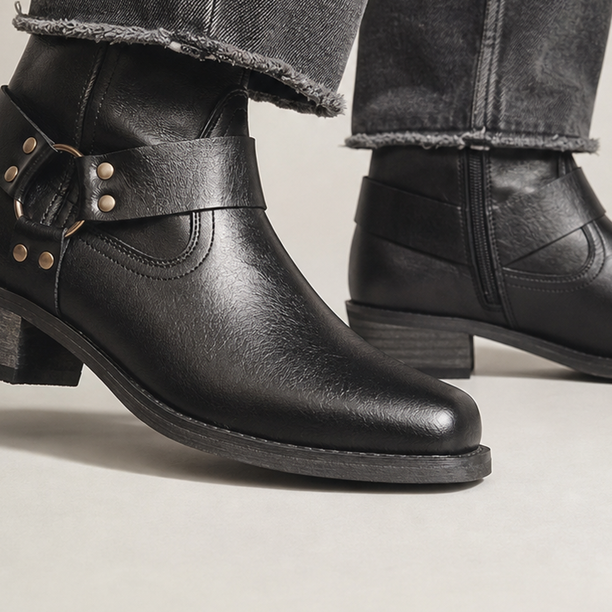 Valente Harness Boots - Lead Product Detail