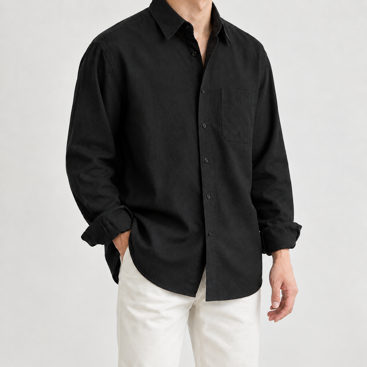 Dorian Relaxed Shirt - Black