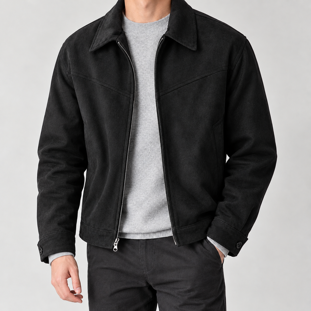Henri Zip Jacket - Black