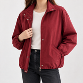 Aukje Stand Collar Jacket - Date Red