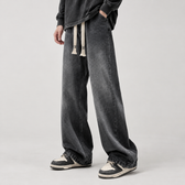 Harri Wide Leg Jeans - Black Gray