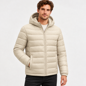 Ambrose Hooded Puffer Jacket - Light Porcelain Rice