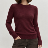 Erica Sheer Knit Sweater - Maroon Red