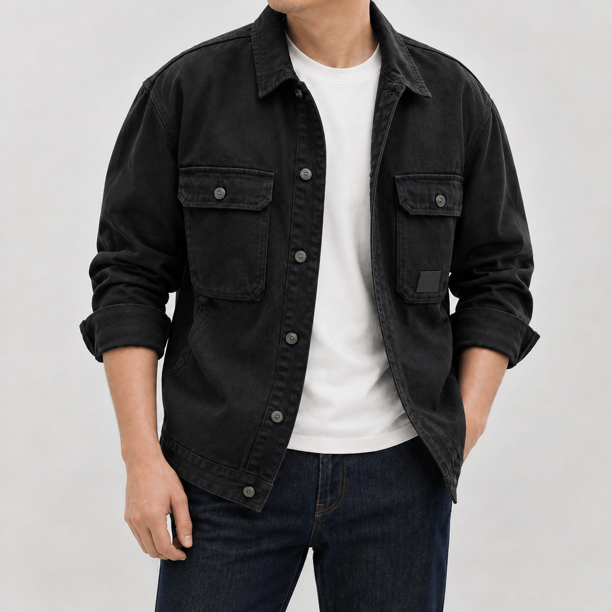 Elmar Utility Jacket - Black