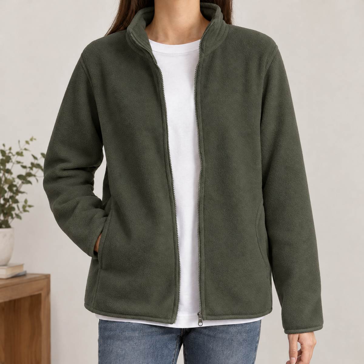 Augustin Cashmere Jacket - Military Green