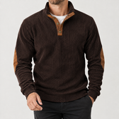 Beat Ribbed Pullover Jacket - Brown