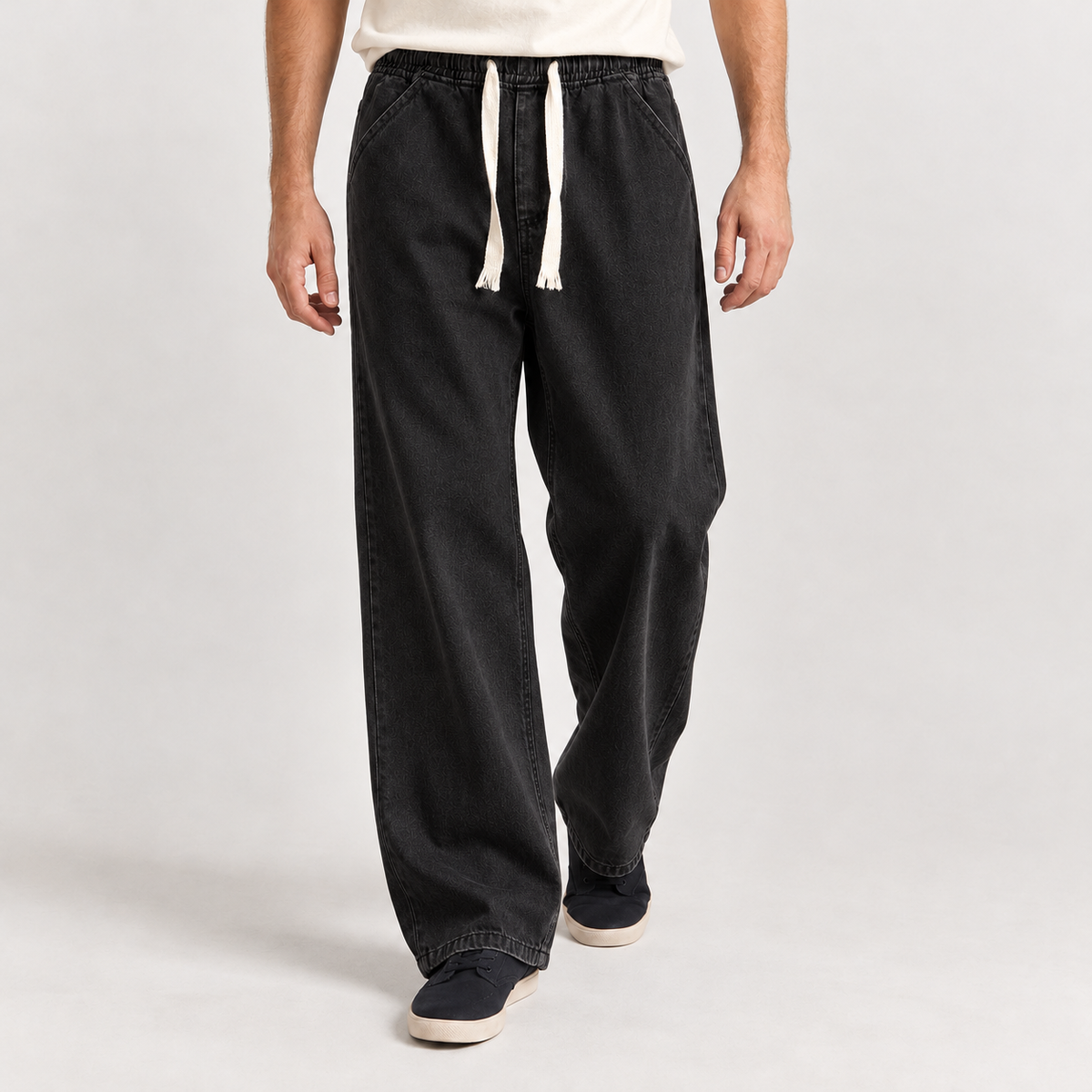Yannis Straight Leg Pants - Black