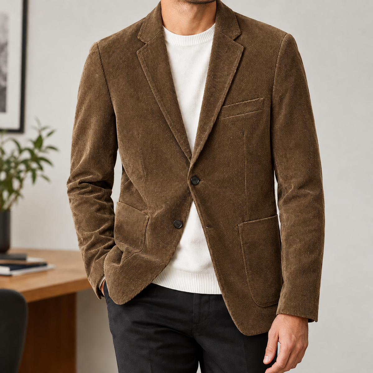 Wilder Notch Lapel Blazer - Brown