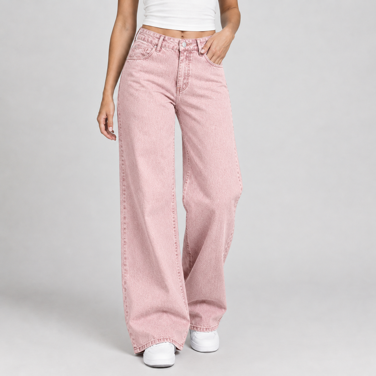 Montserrat High Rise Jeans - Pink