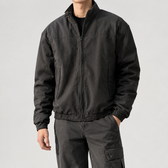 Alfonso Stand Collar Jacket - Black