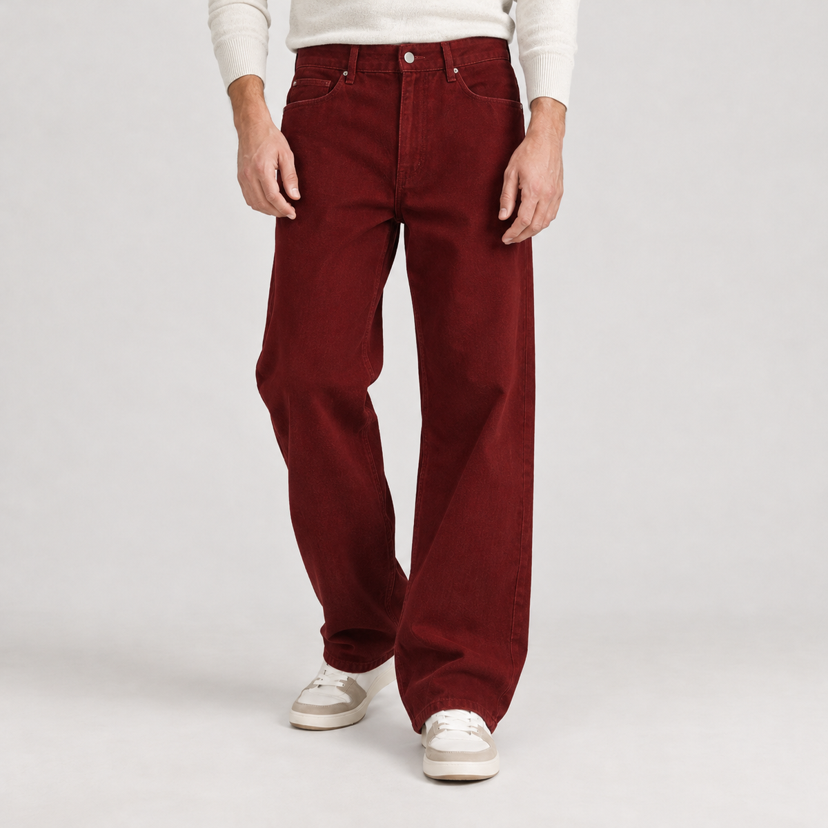 Roger Wide Leg Pants - Angora Red
