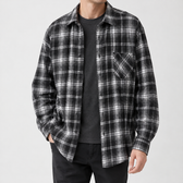 Gianfranco Plaid Overshirt - Black