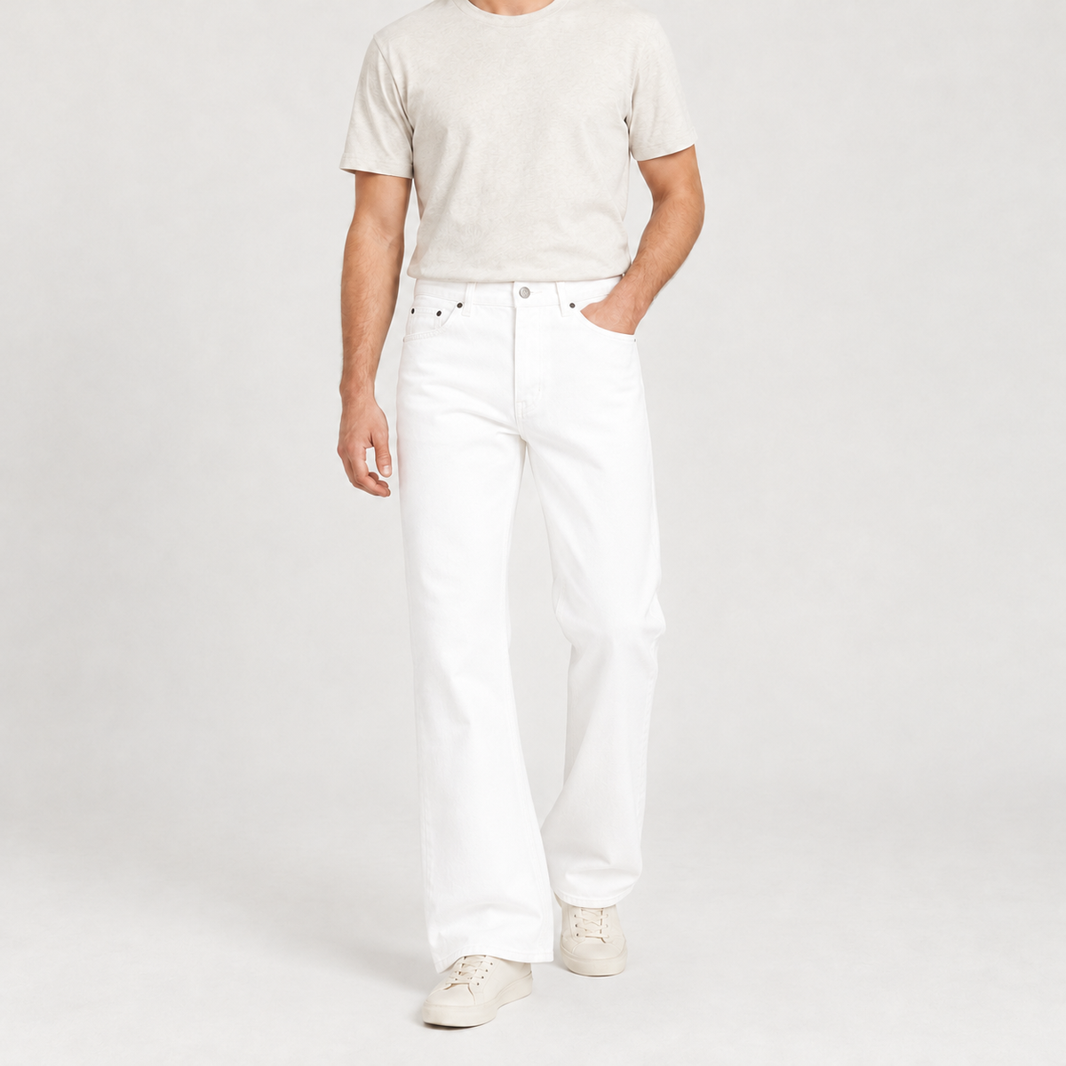 Vito Flared Jeans - White