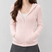 Roberta Cable Knit Cardigan - Pink