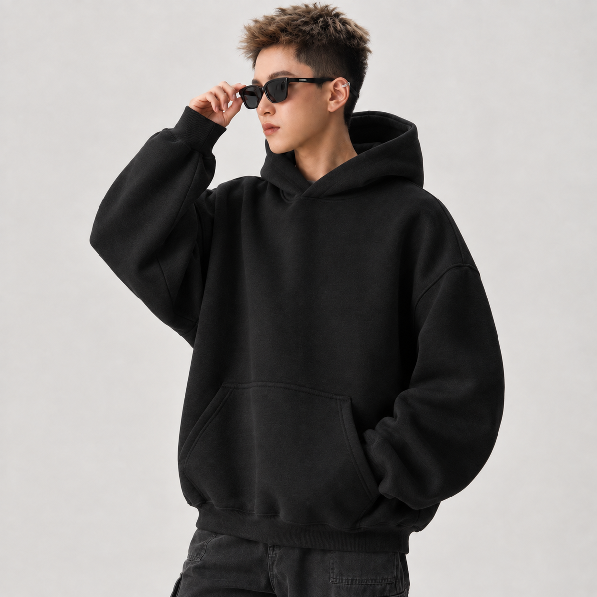 Valentin Oversized Hoodie - Black