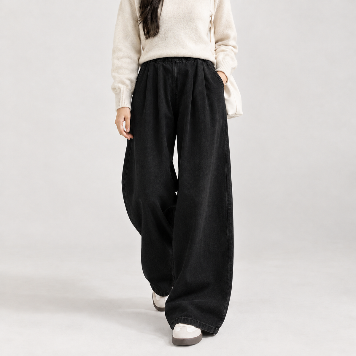 Jocelyne Wide Leg Pants - Black