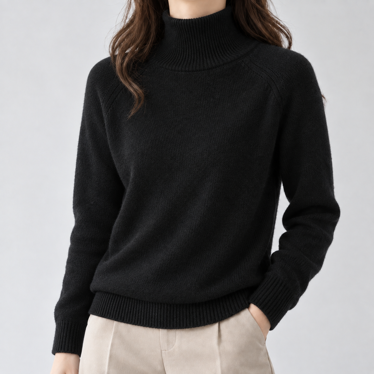 Whitney Turtleneck Sweater - Black