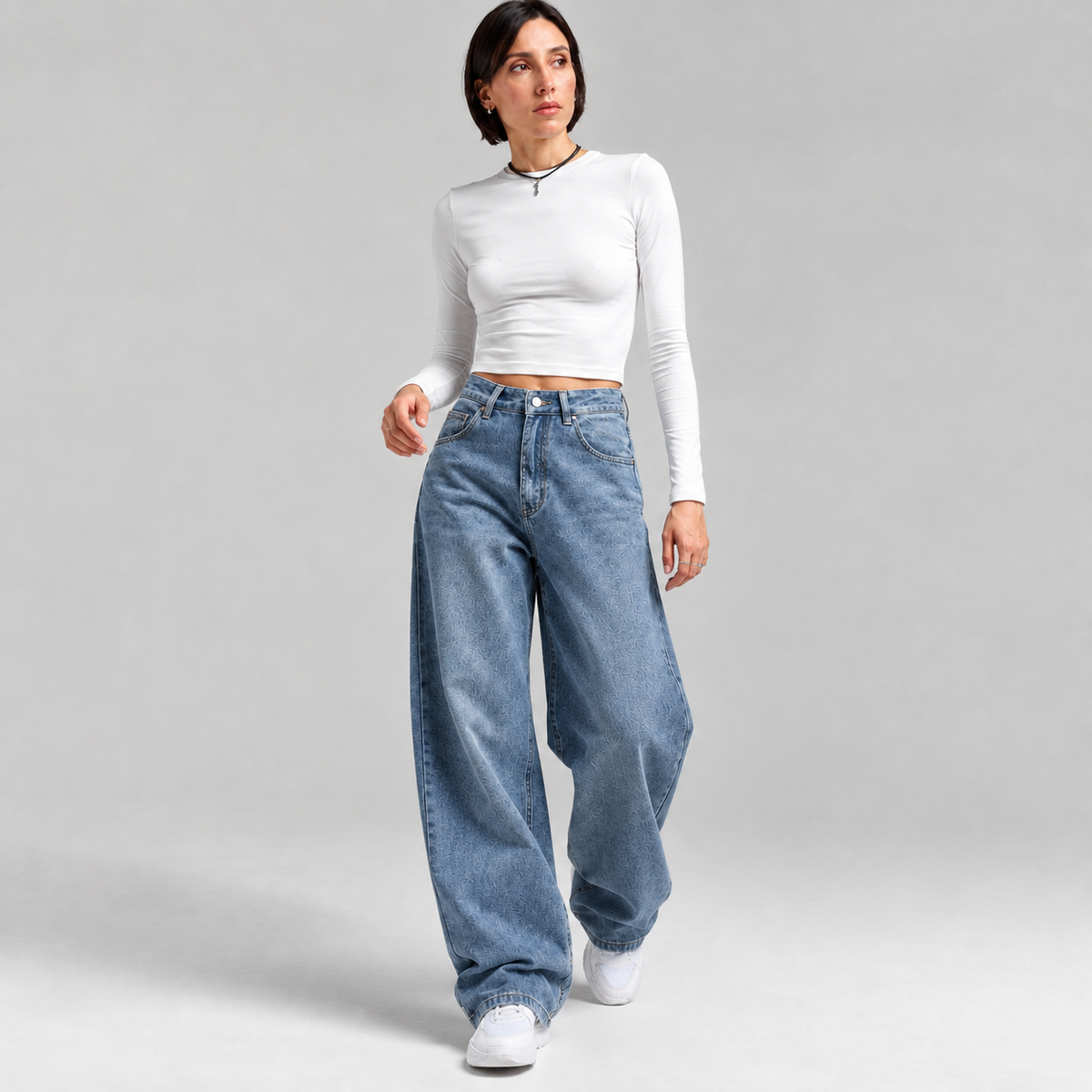 Bianka Wide Leg Jeans - Blue