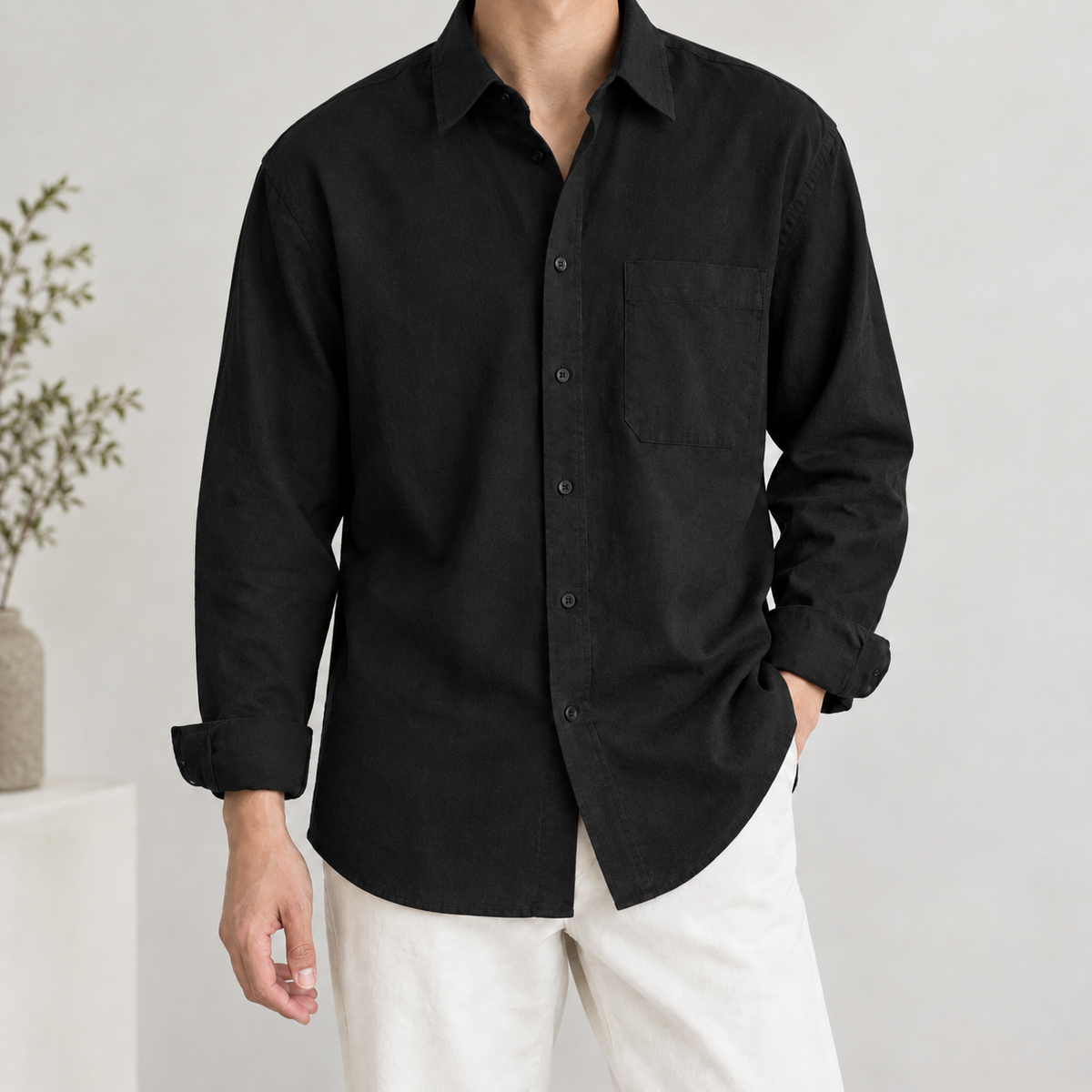 Dorian Relaxed Shirt - Black