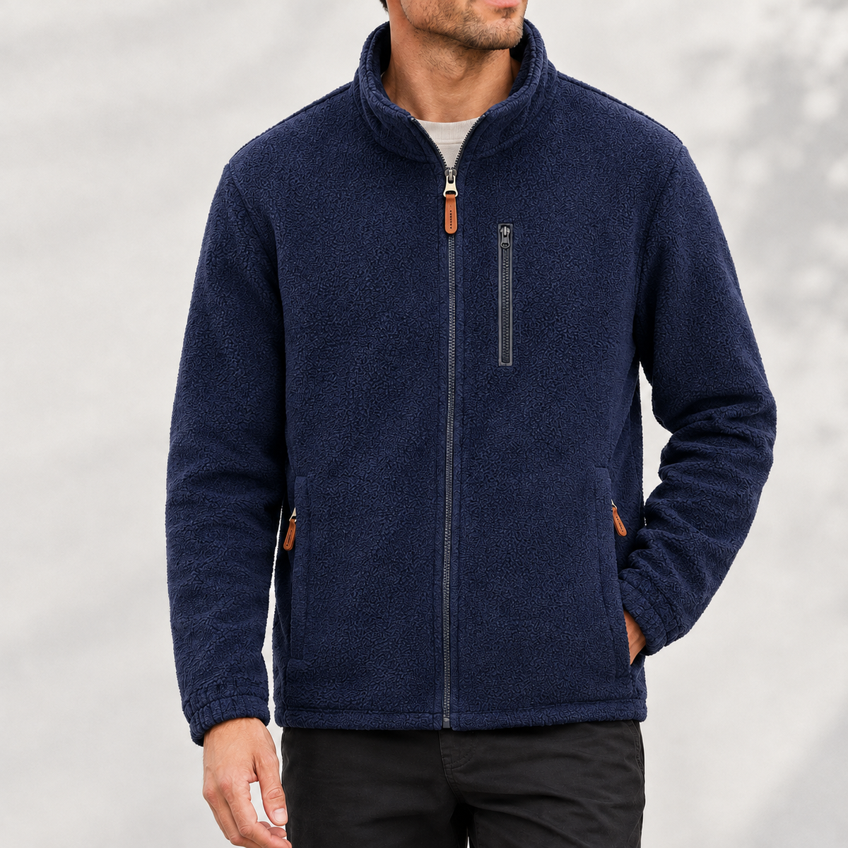 Andreas Stand Collar Jacket - Shu Blue