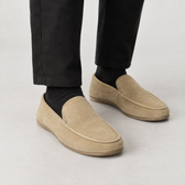 Carles Textured Loafers - Camel