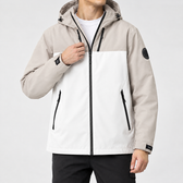Frederic Colorblock Jacket - Gray Khaki