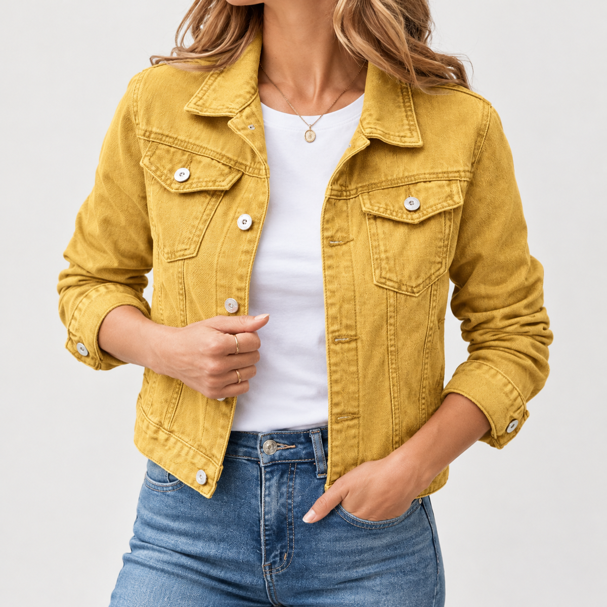 Agnethe Denim Jacket - Yellow