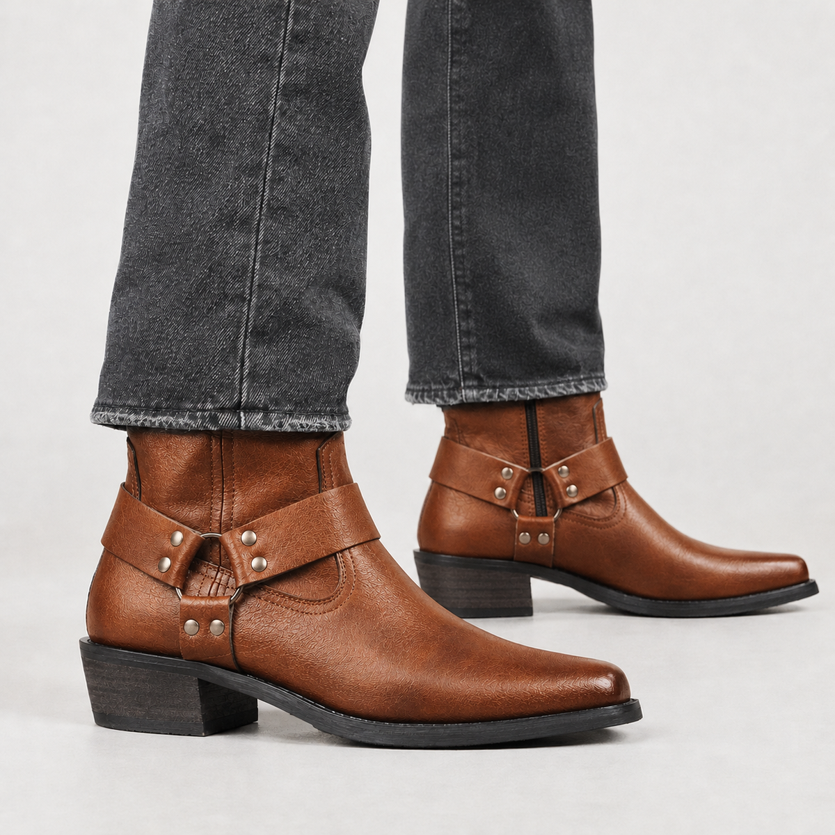 Valente Harness Boots - Brown