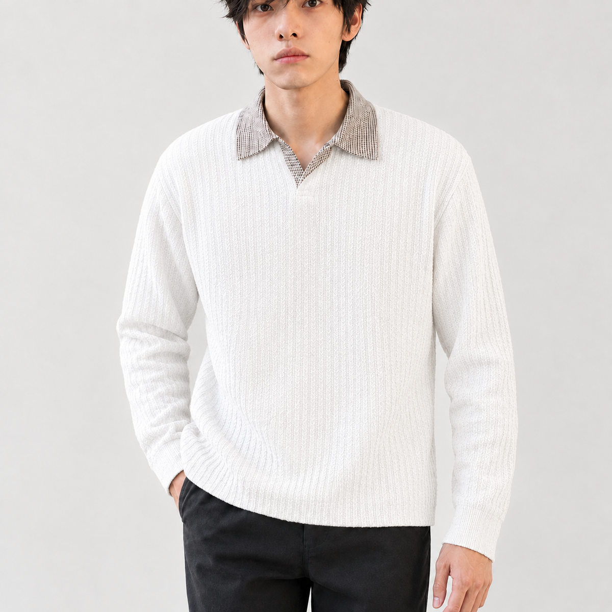 Corwin Layered Sweater - White