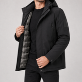 Hubert Hooded Padded Jacket - Black