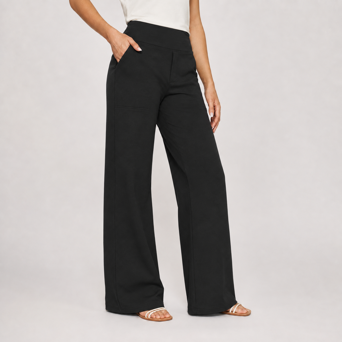Ludovica Wide Leg Pants - Black