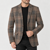 Ejner Plaid Blazer - Coffee