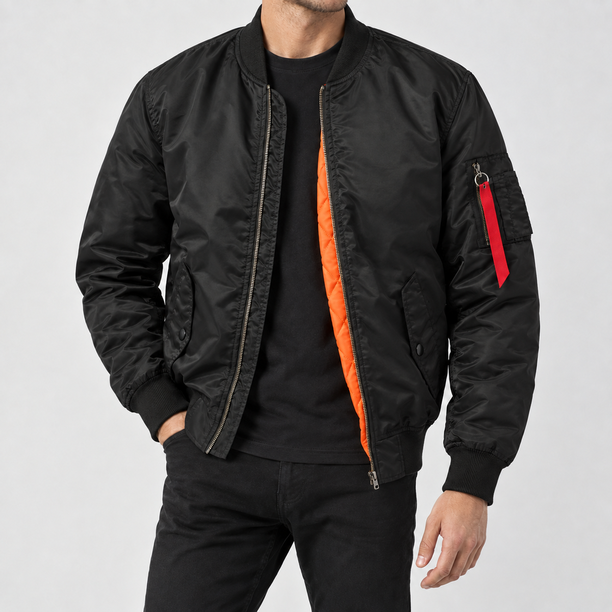 Zachary Bomber Jacket - Black