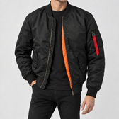 Zachary Bomber Jacket - Black
