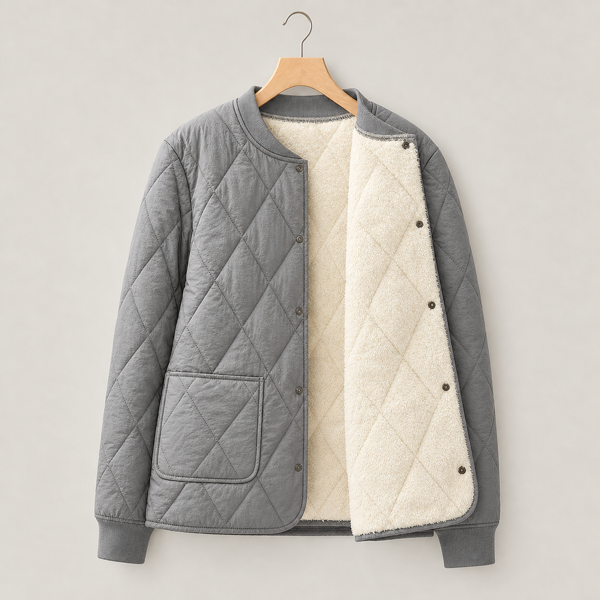Georg Quilted Jacket - Silver Gray