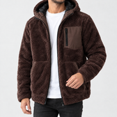 Adalbert Plush Hooded Jacket - Brown