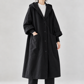 Melissa Hooded Overcoat - Black